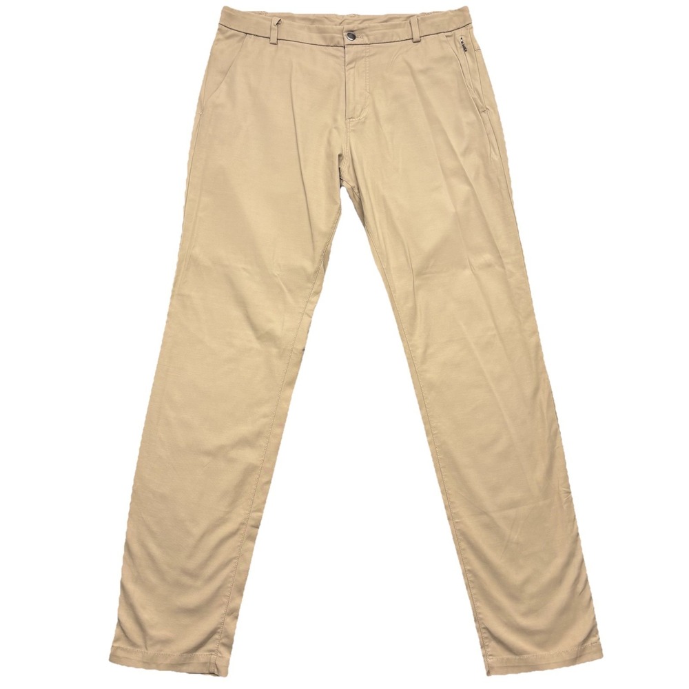 Lululemon Mens 36x33 Beige Commission Pants Chino Warpstreme Performance Golf